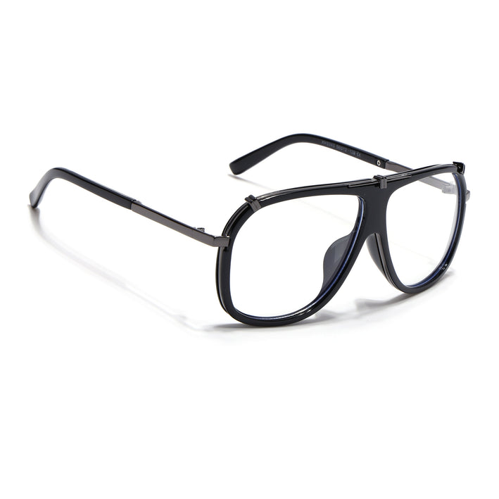 Voyage Black & Grey Wayfarer Eyeglasses for Men & Women - MG5222-C3