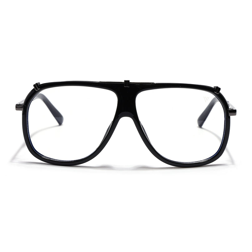 Voyage Black & Grey Wayfarer Eyeglasses for Men & Women - MG5222-C3