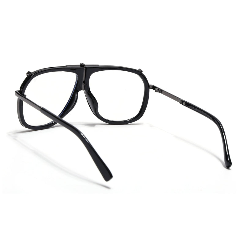 Voyage Black & Grey Wayfarer Eyeglasses for Men & Women - MG5222-C3