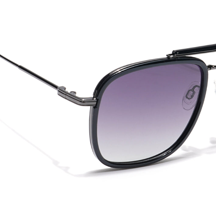 Voyage Select Wayfarer Polarized Sunglasses (Purple & Clear Lens | Black & Grey Frame - SLPMG6256)