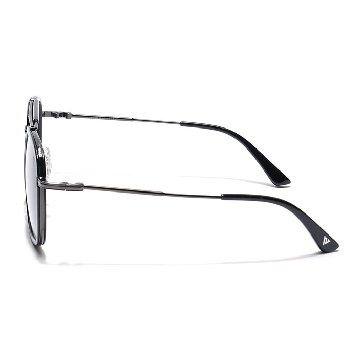 Voyage Select Wayfarer Polarized Sunglasses (Purple & Clear Lens | Black & Grey Frame - SLPMG6256)