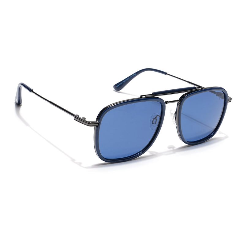 Voyage Select Wayfarer Polarized Sunglasses (Blue Lens | Navy Blue & Grey Frame - SLPMG6257)