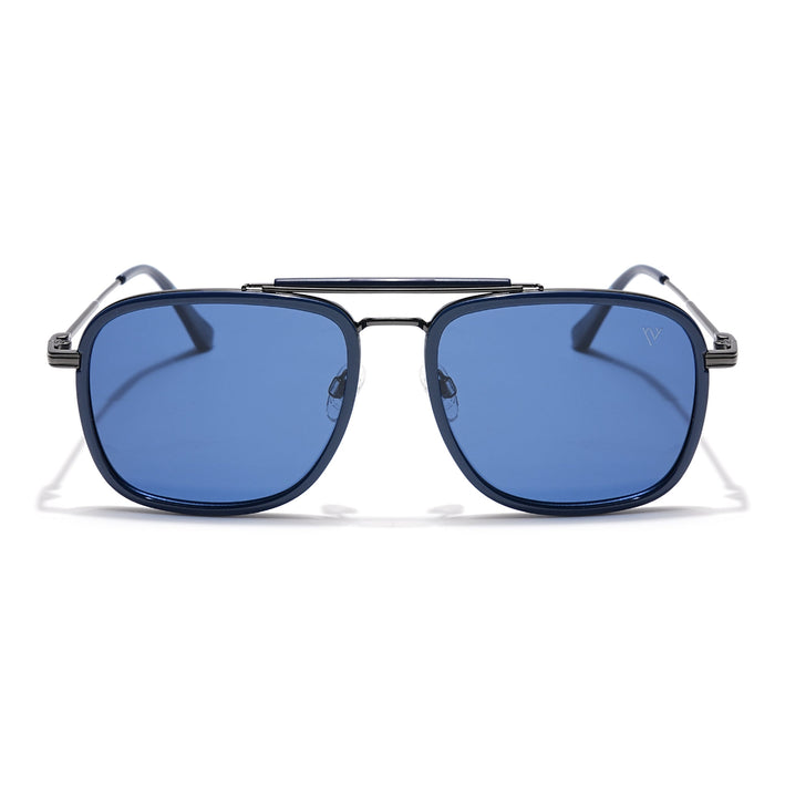 Voyage Select Wayfarer Polarized Sunglasses (Blue Lens | Navy Blue & Grey Frame - SLPMG6257)