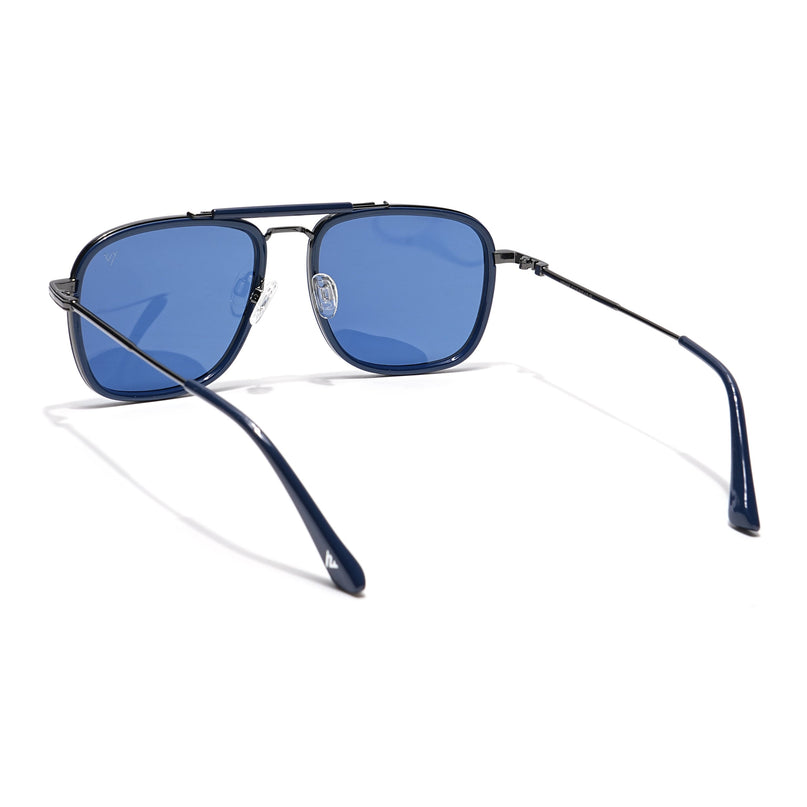 Voyage Select Wayfarer Polarized Sunglasses (Blue Lens | Navy Blue & Grey Frame - SLPMG6257)