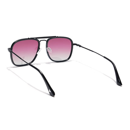 Voyage Select Wayfarer Polarized Sunglasses (Light Pink & Clear Lens | Black Frame - SLPMG6258)