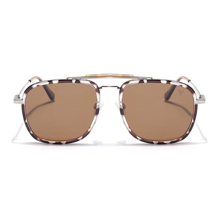 Voyage Select Wayfarer Polarized Sunglasses (Brown Lens | Demi Brown & Transparent Frame - SLPMG6260)