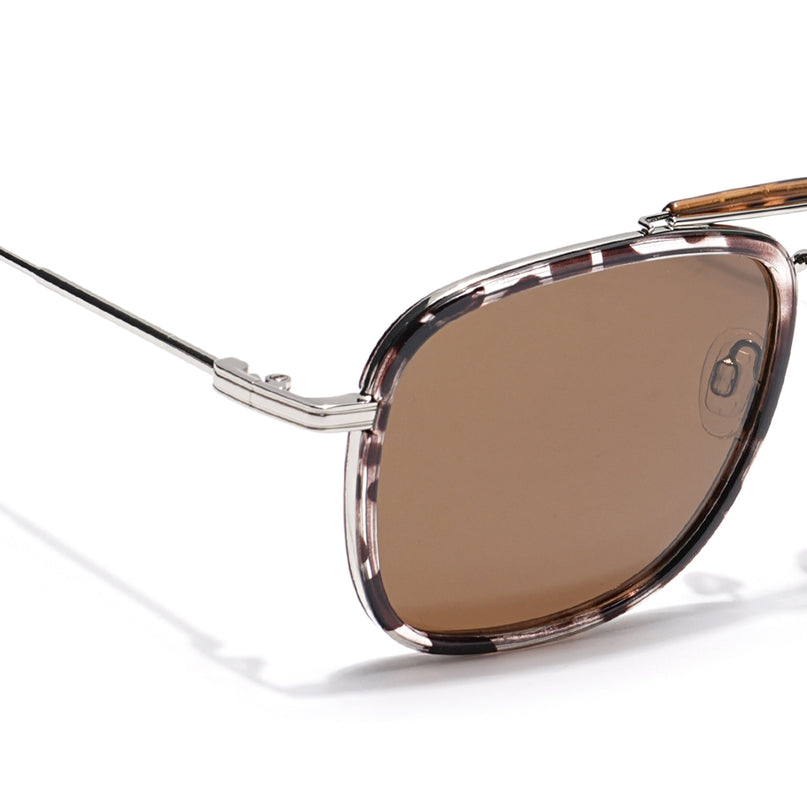 Voyage Select Wayfarer Polarized Sunglasses (Brown Lens | Demi Brown & Transparent Frame - SLPMG6260)
