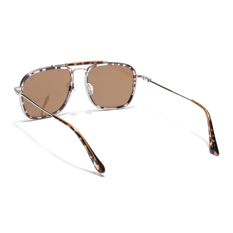 Voyage Select Wayfarer Polarized Sunglasses (Brown Lens | Demi Brown & Transparent Frame - SLPMG6260)