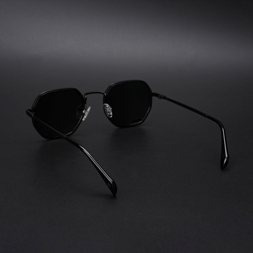 Geometric Polarized Sunglasses (Black Lens | Black Frame - PMG5851)
