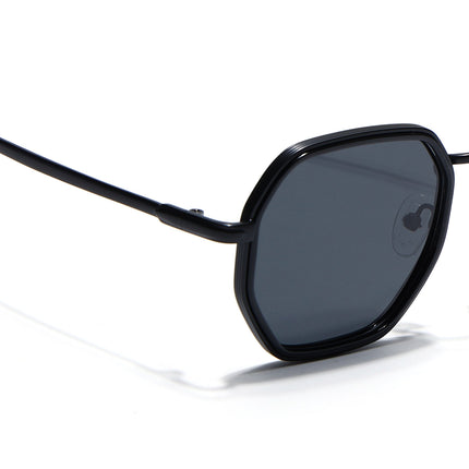Geometric Polarized Sunglasses (Black Lens | Black Frame - PMG5851)