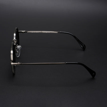 Geometric Polarized Sunglasses (Black Lens | Silver Frame - PMG5852)
