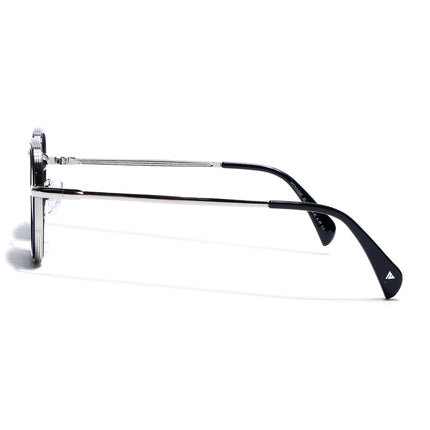 Geometric Polarized Sunglasses (Black Lens | Silver Frame - PMG5852)