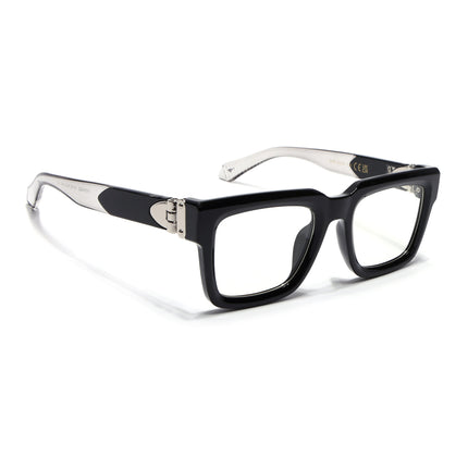 Voyage Black Square Eyeglasses for Men & Women (3490FMG7130-C1)