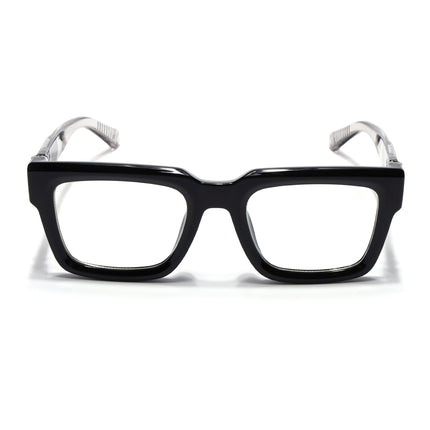 Voyage Black Square Eyeglasses for Men & Women (3490FMG7130-C1)