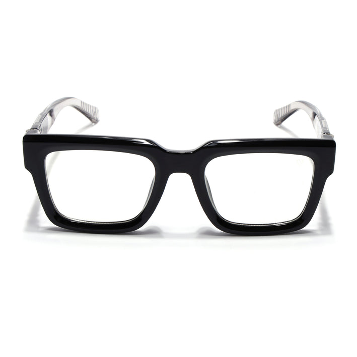 Voyage Black Square Eyeglasses for Men & Women (3490FMG7130-C1)