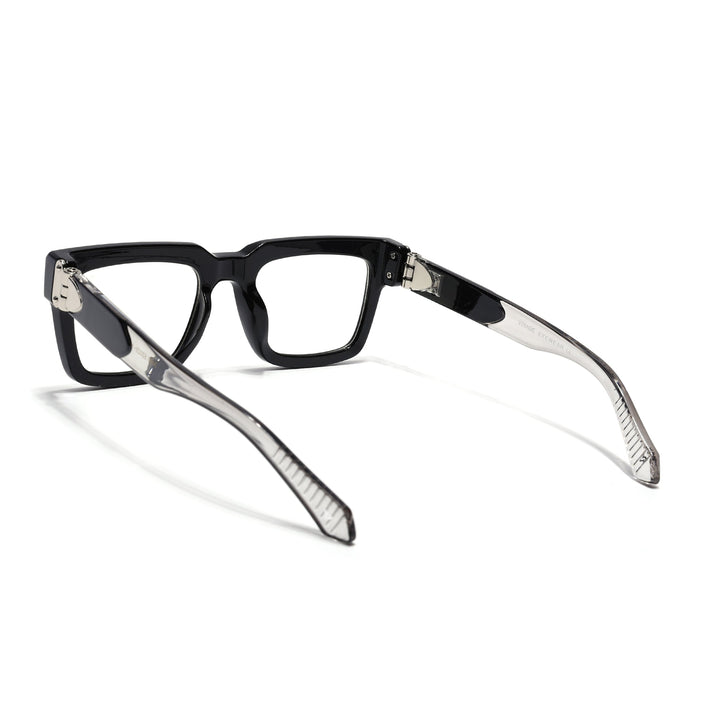 Voyage Black Square Eyeglasses for Men & Women (3490FMG7130-C1)