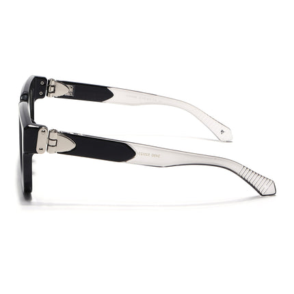Voyage Black Square Eyeglasses for Men & Women (3490FMG7130-C1)