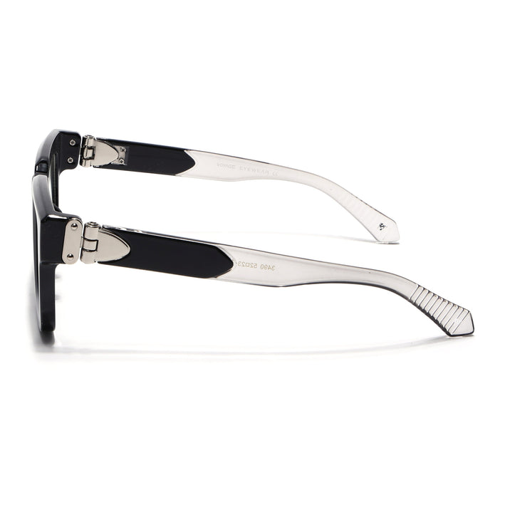 Voyage Black Square Eyeglasses for Men & Women (3490FMG7130-C1)