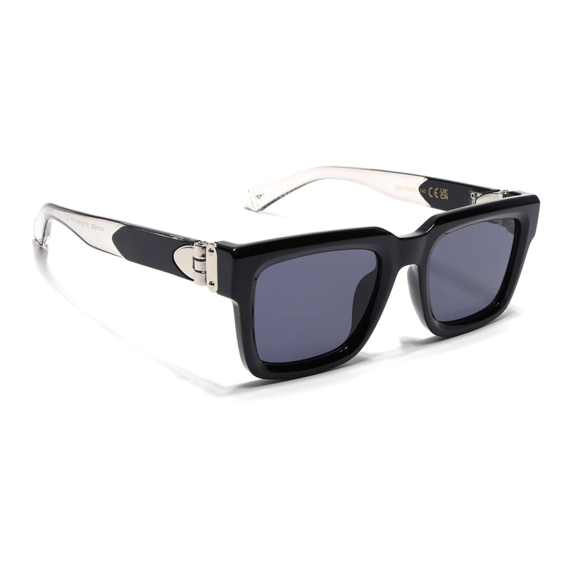 Square Sunglasses for Men & Women (Grey Lens | Black Frame - MG7120)