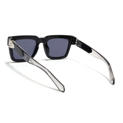 Square Sunglasses for Men & Women (Grey Lens | Black Frame - MG7120)