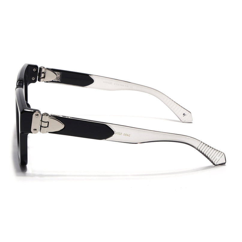 Square Sunglasses for Men & Women (Grey Lens | Black Frame - MG7120)