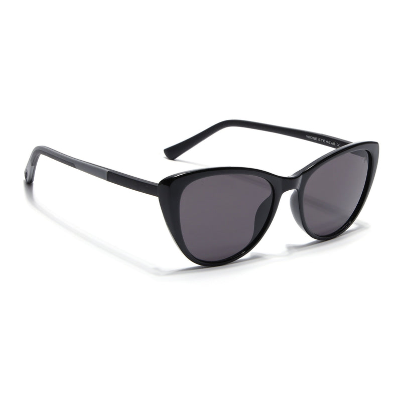 Cateye Sunglasses for Women (Black Lens | Black Frame - MG7165)