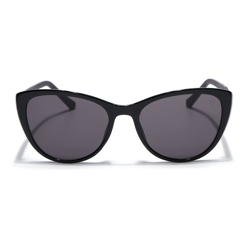 Cateye Sunglasses for Women (Black Lens | Black Frame - MG7165)