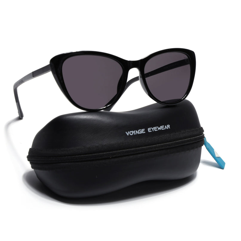 Cateye Sunglasses for Women (Black Lens | Black Frame - MG7165)