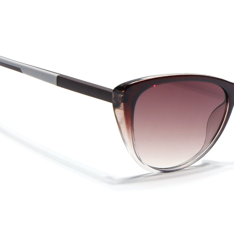 Cateye Sunglasses for Women (Brown & Clear Lens | Brown & Clear Frame - MG7167)