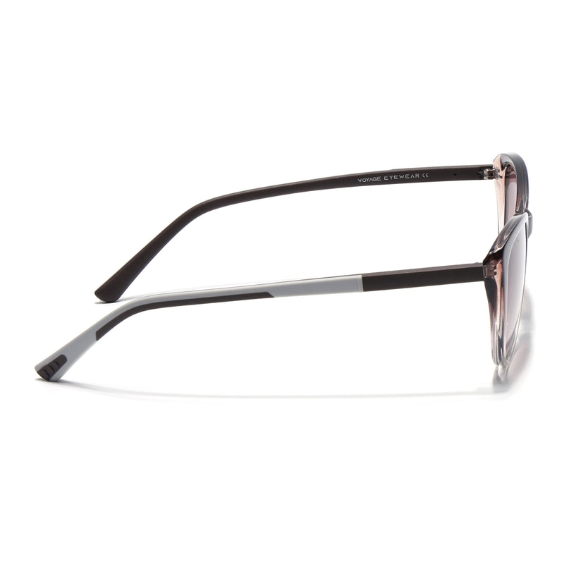 Cateye Sunglasses for Women (Brown & Clear Lens | Brown & Clear Frame - MG7167)