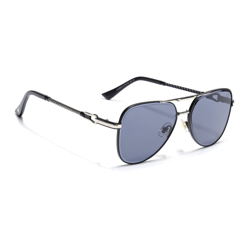 Aviator Sunglasses for Men & Women (Grey Lens | Black Frame - MG7255)