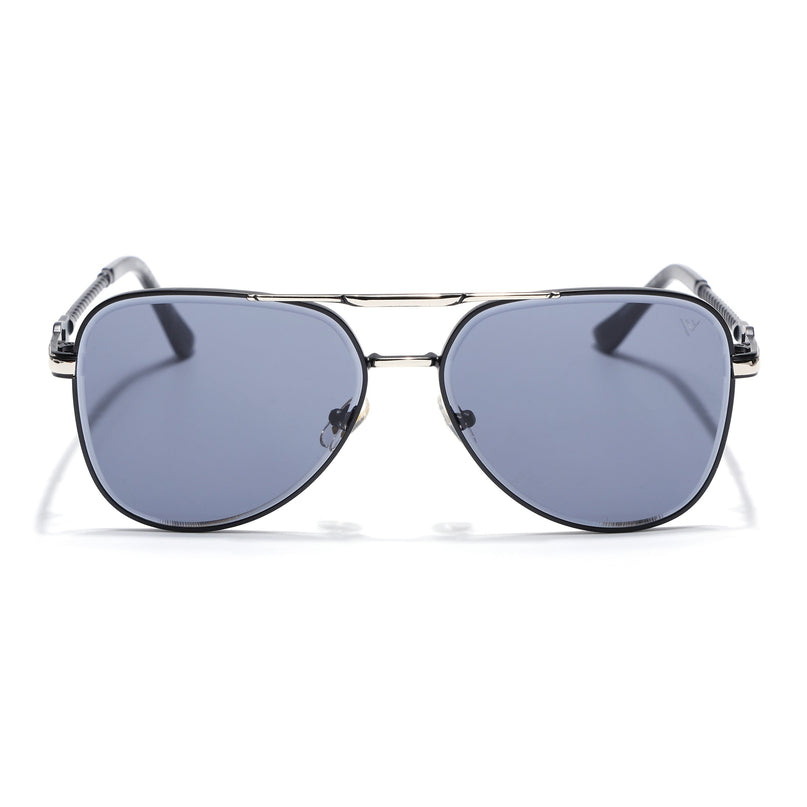 Aviator Sunglasses for Men & Women (Grey Lens | Black Frame - MG7255)