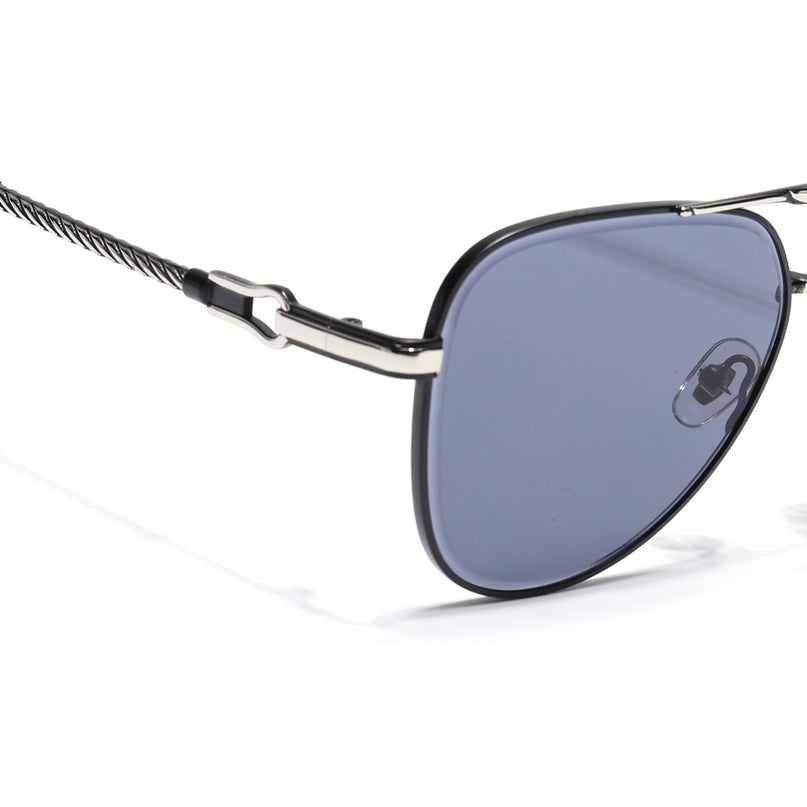 Aviator Sunglasses for Men & Women (Grey Lens | Black Frame - MG7255)