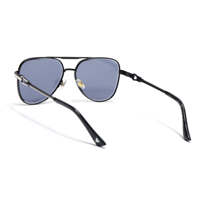 Aviator Sunglasses for Men & Women (Grey Lens | Black Frame - MG7255)