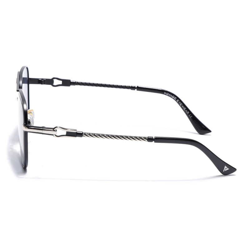 Aviator Sunglasses for Men & Women (Grey Lens | Black Frame - MG7255)