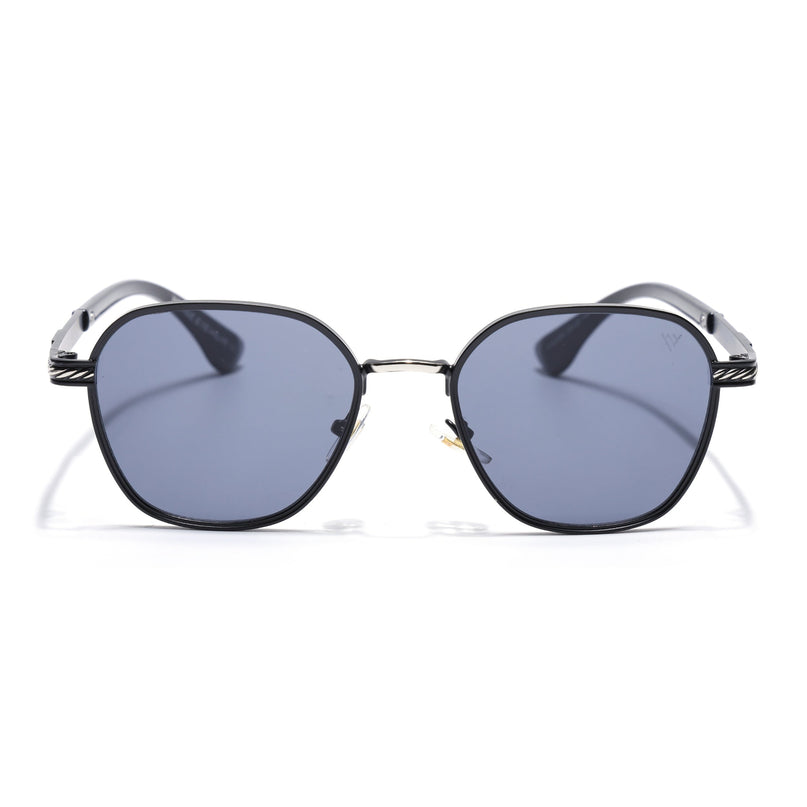 Square Sunglasses for Men & Women (Grey Lens | Black Frame - MG7258)