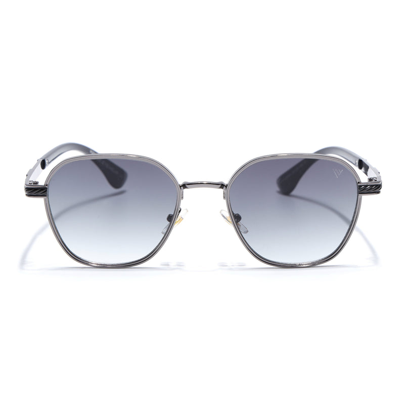 Square Sunglasses for Men & Women (Green & Clear Lens | Grey Frame - MG7261)