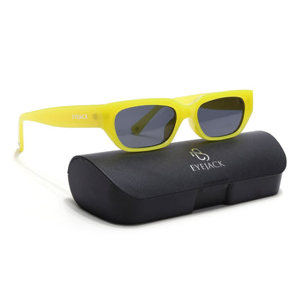 Eyejack Yellow Rectangle Sunglasses for Men & Women (3563CL983)