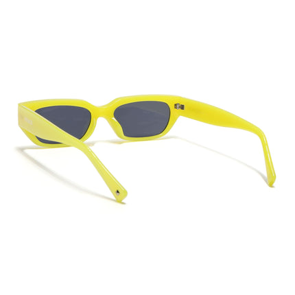 Eyejack Yellow Rectangle Sunglasses for Men & Women (3563CL983)