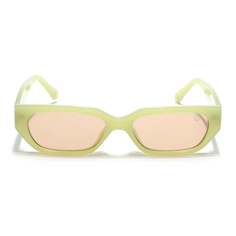 Eyejack Green Rectangle Sunglasses for Men & Women (3563CL986)