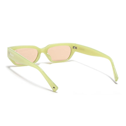 Eyejack Green Rectangle Sunglasses for Men & Women (3563CL986)