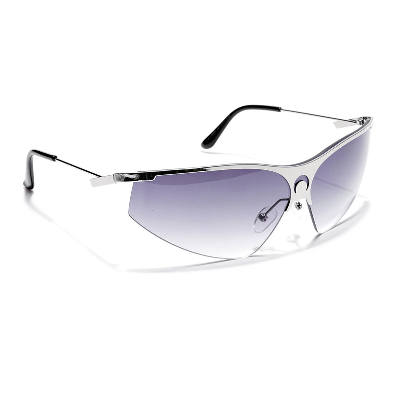 Warp | Grey & Clear Wrap-Around Sunglasses - MG4218