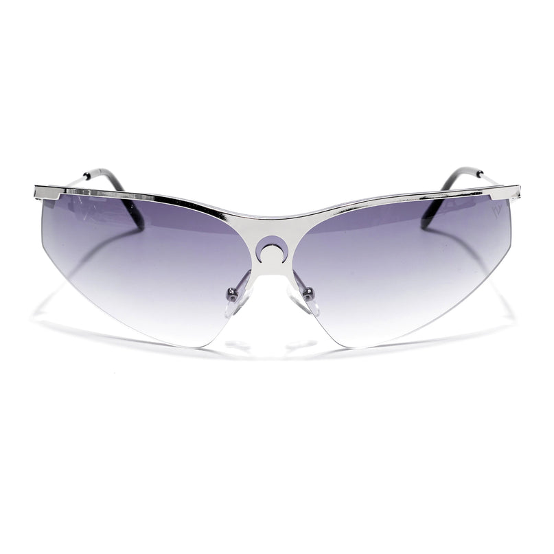 Warp | Grey & Clear Wrap-Around Sunglasses - MG4218