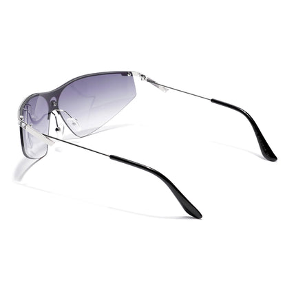 Warp | Grey & Clear Wrap-Around Sunglasses - MG4218