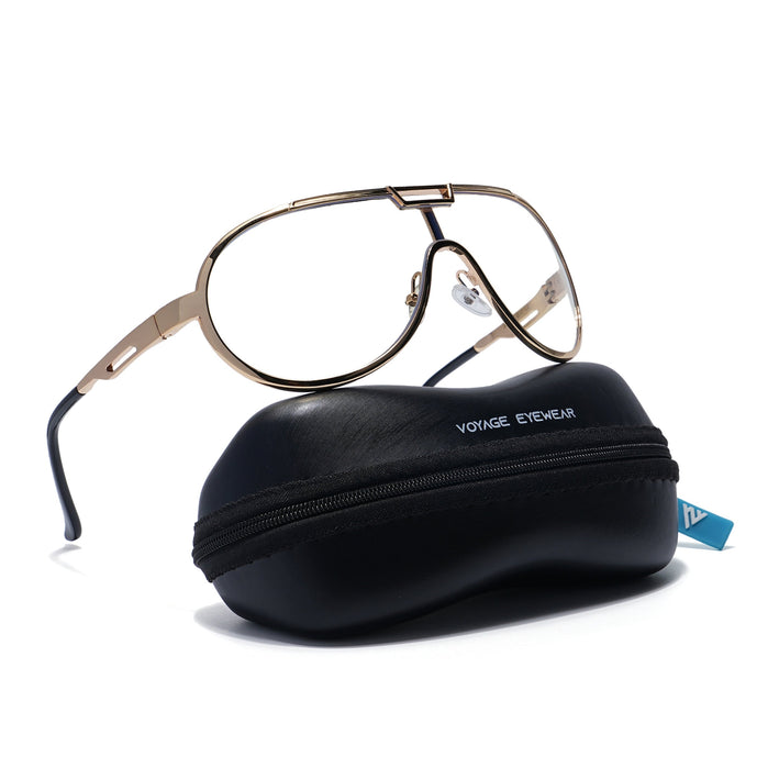Voyage Golden Wrap Around Eyeglasses for Men & Women - MG5590-C1