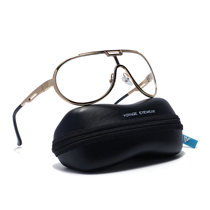 Voyage Golden Wrap Around Eyeglasses for Men & Women - MG5590-C1