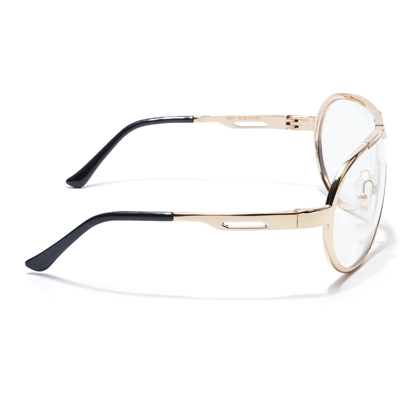 Voyage Golden Wrap Around Eyeglasses for Men & Women - MG5590-C1