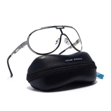 Voyage Silver Wrap Around Eyeglasses for Men & Women - MG5591-C2