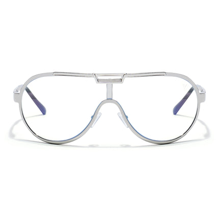 Voyage Silver Wrap Around Eyeglasses for Men & Women - MG5591-C2