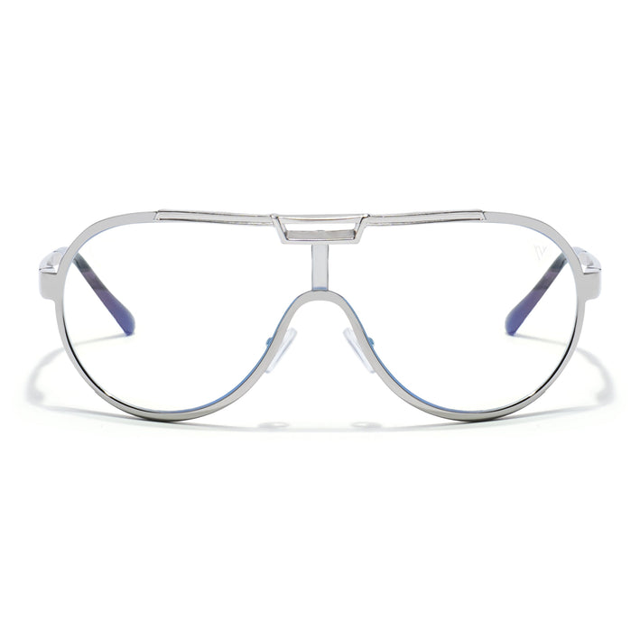 Voyage Silver Wrap Around Eyeglasses for Men & Women - MG5591-C2